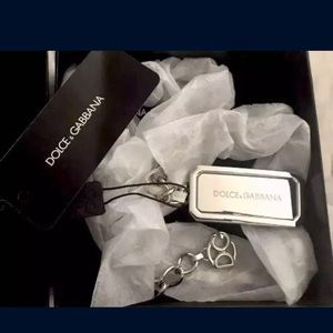 Dolce & Gabbana Silver/White Chain Belt